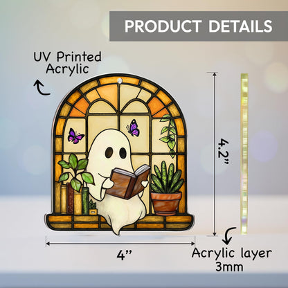Halloween Plant Gifts, Stained Glass Window Hanging, Gothic Spooky Decor
