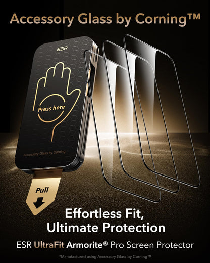 ESR 3 Pack for iPhone 17 Pro Max Screen Protector, Armorite Pro