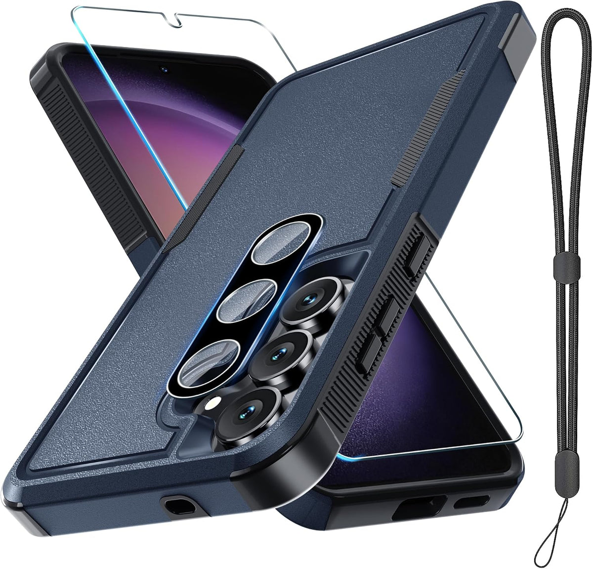 for Samsung Galaxy S24 FE Case, Full Body Heavy Duty Cover, Black Matte