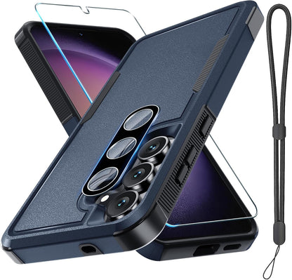 for Samsung Galaxy S24 FE Case, Full Body Heavy Duty Cover, Black Matte