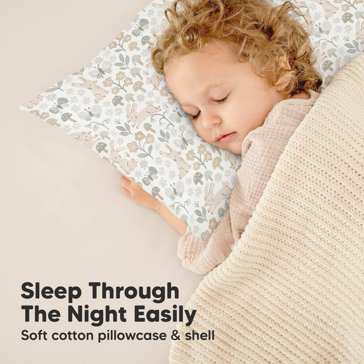 Toddler Pillow with Pillowcase 13x18 My Little Dreamy Pillow(Jolly Rainbow)