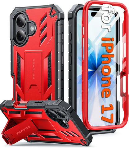 FNTCASE for iPhone 16 Case with Belt Clip and Built-in Screen Protector