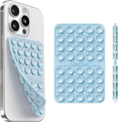 Klearlook Silicone Double Sided Suction Cup Phone Case Mount, Transparent