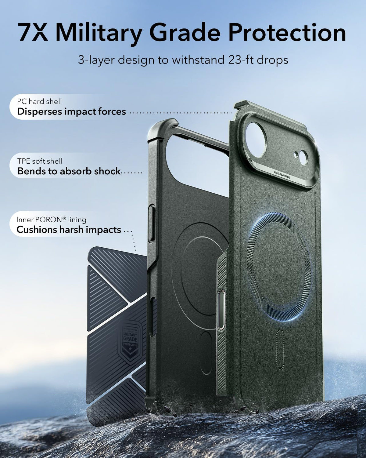 ESR Cyber Tough for iPhone 18 Pro Max/17 Pro Max Case, Black