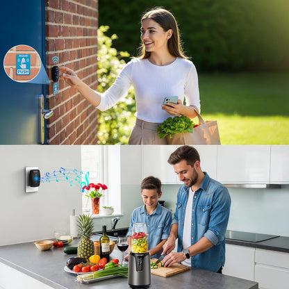 TECKNET Wireless Doorbell, Wall Plug-in Door Bells Wireless Cordless