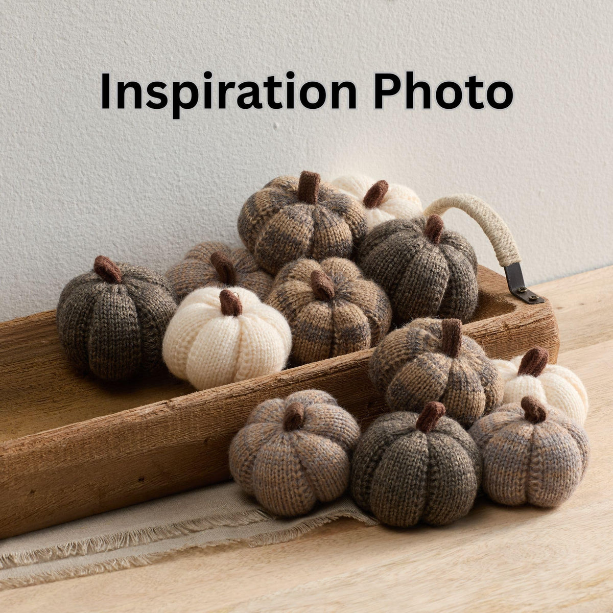 Mini Knit Pumpkins Set of 5, Fall Décor (Autumn Set)