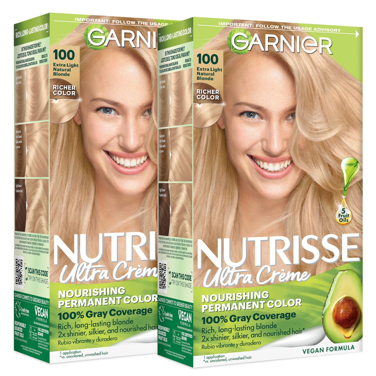 Garnier Nutrisse Ultra Crème Hair Color, 33 Darkest Golden Brown, 1 Count