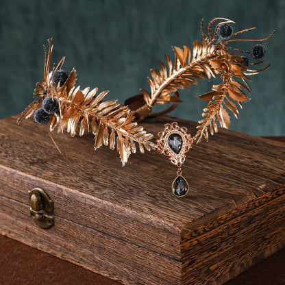 MOSTORY Renaissance Fairy Flower Crown, Woodland Elf Crown Headpiece