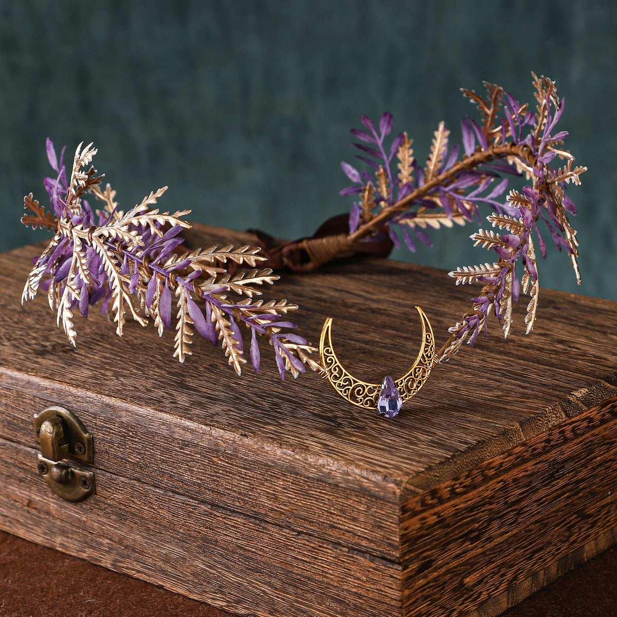 MOSTORY Renaissance Fairy Flower Crown, Woodland Elf Crown Headpiece