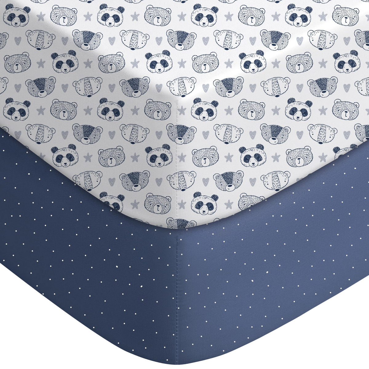 Yoofoss 2-Pack Baby Crib Sheets for Boys Girls 52x28 (Green+Leaf)