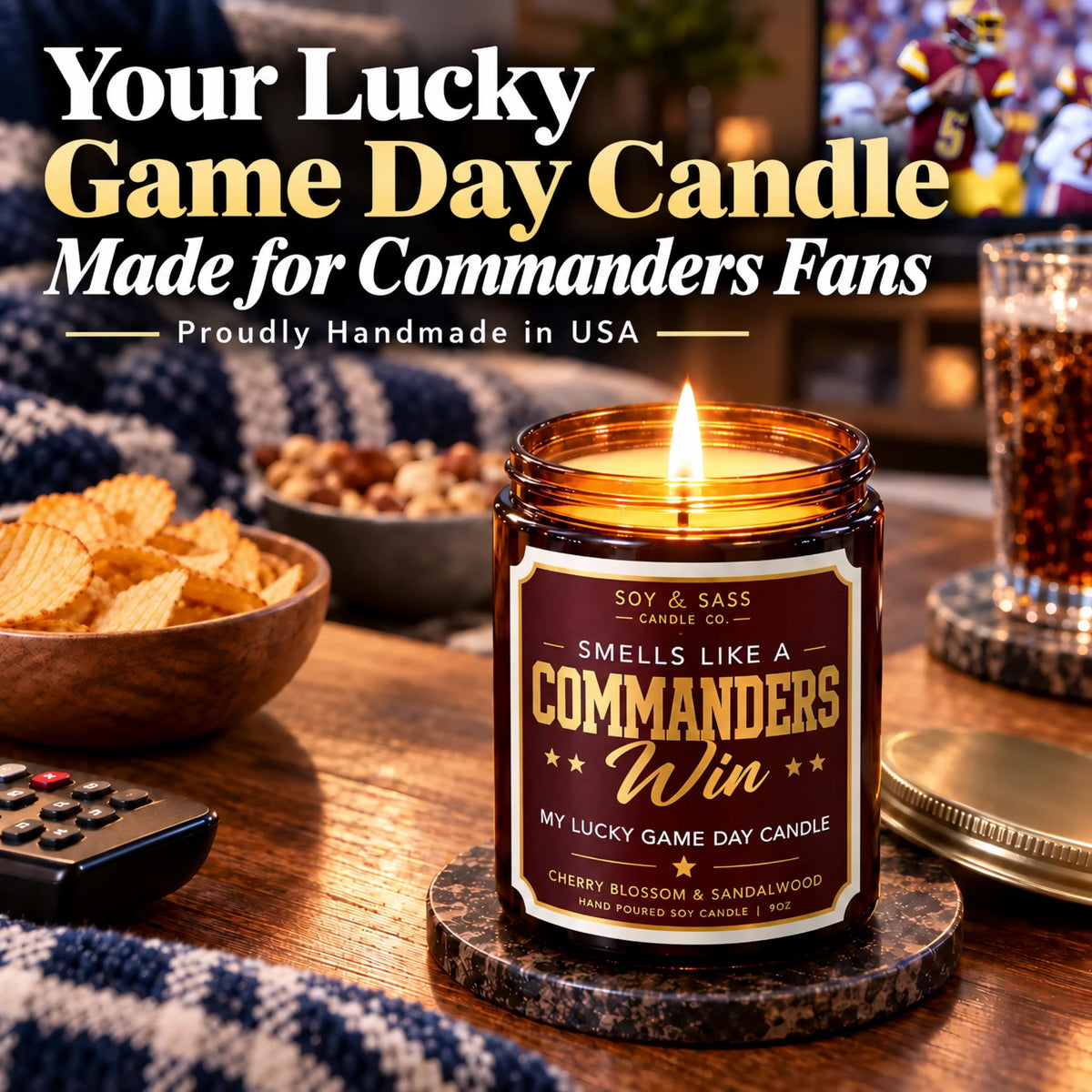 Vikings Gifts for Women / Men - Smells like a Vikings Win Candle, USA Made