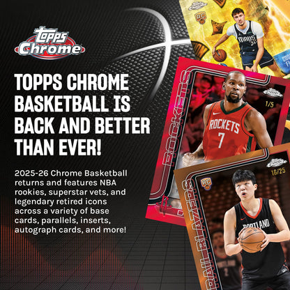 2025-26 Topps Chrome NBA Basketball - Factory Sealed - Value Box