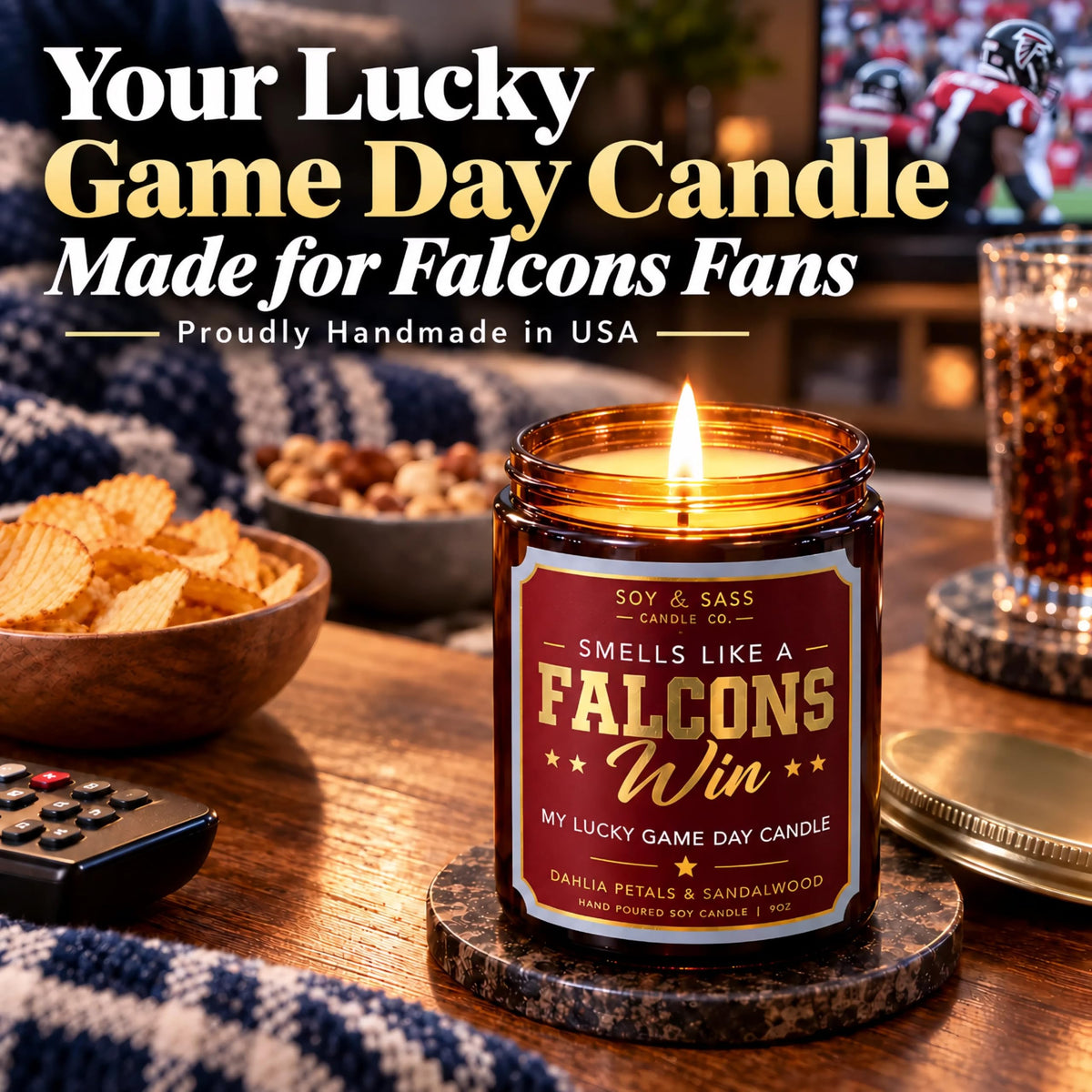 Vikings Gifts for Women / Men - Smells like a Vikings Win Candle, USA Made