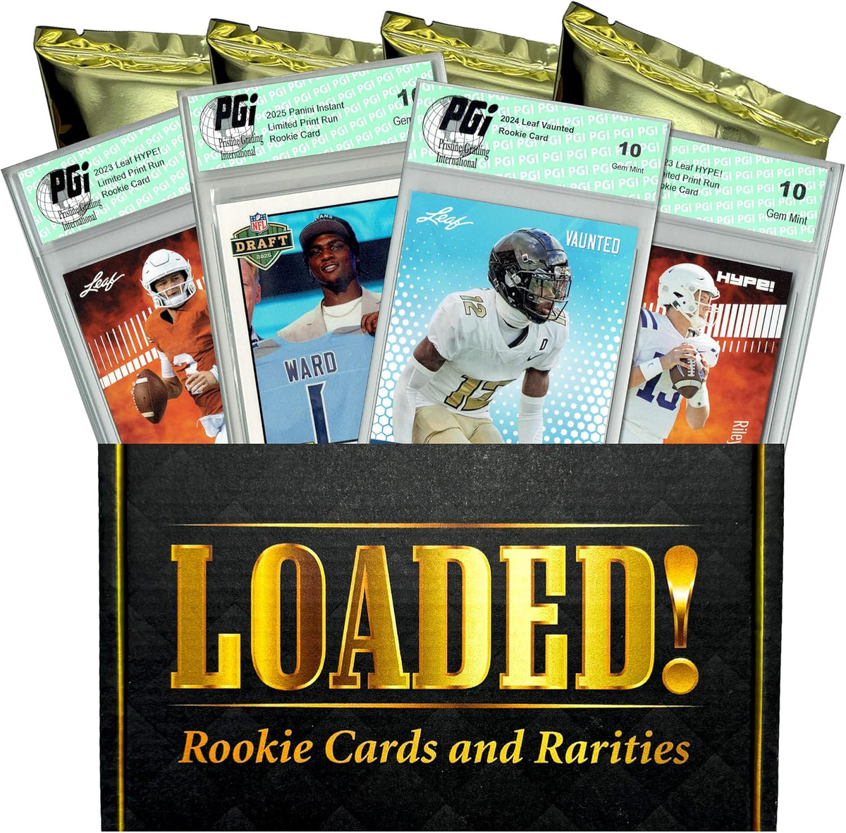 LOADED! 2025 Football Draft: 4 PGI Rookie Cards - Jeanty, Hunter, Jayden+