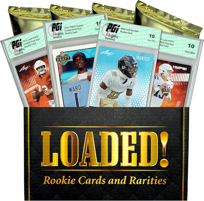 LOADED! 2025 Football Draft: 4 PGI Rookie Cards - Jeanty, Hunter, Jayden+