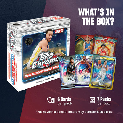 2024-25 Topps Chrome NBA Basketball - Factory Sealed - Value Box