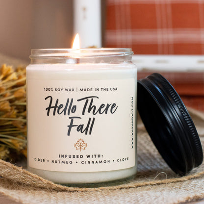 Wax & Wit Fall Candles for Home Scented – Apple, Cinnamon, Clove, Orange – Perfect Home Décor Gifts for Autumn, Holiday, Christmas, Winter - 9oz, Soy Wax, 50 Hour Burn