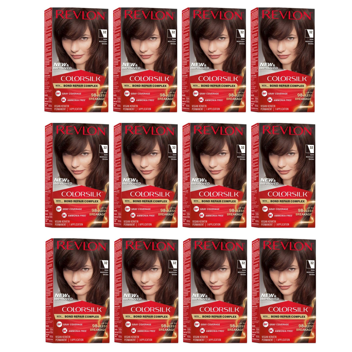 Revlon ColorSilk with Bond Repair Hair Color, 51 Light Brown, 3pk