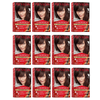 Revlon ColorSilk with Bond Repair Hair Color, 51 Light Brown, 3pk