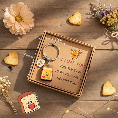 Toast Keychain for Girls New Beginnings Congratulations Gifts