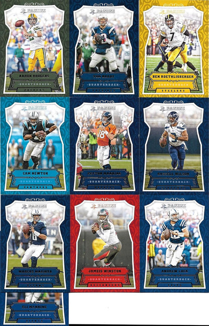 2016 Panini QUARTERBACKS Collection Limited Edition Factory Sealed 10 Card Football Set Tom Brady Russell Wilson Peyton Manning Aaron Rodgers Plus