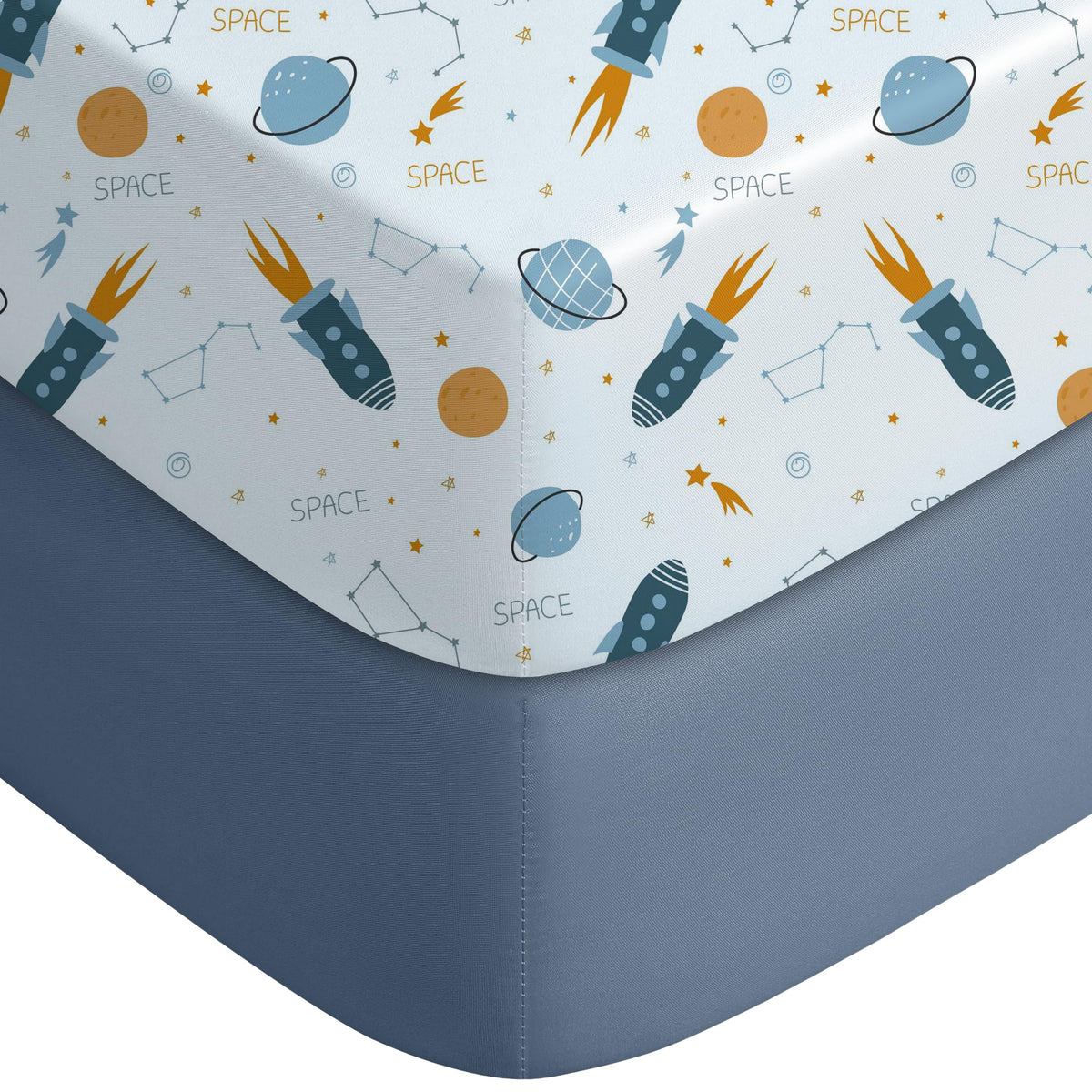 Yoofoss 2-Pack Baby Crib Sheets for Boys Girls 52x28 (Green+Leaf)