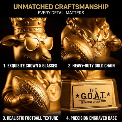 Fantasy Football Goat Trophy Award with Premium Packaging, 7.00 Inch