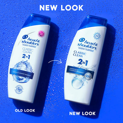 Head and Shoulders Classic Clean Anti-Dandruff 2 in 1 Paraben Free Shampoo and Conditioner, 32.1 fl oz