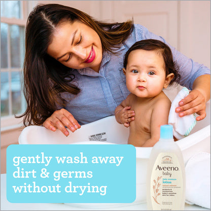 Aveeno Baby Daily Moisture Wash & Shampoo, Tear-Free, 18 fl. oz