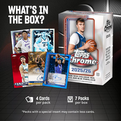 2025-26 Topps Chrome NBA Basketball - Factory Sealed - Value Box