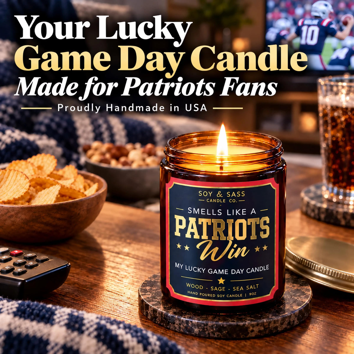 Vikings Gifts for Women / Men - Smells like a Vikings Win Candle, USA Made