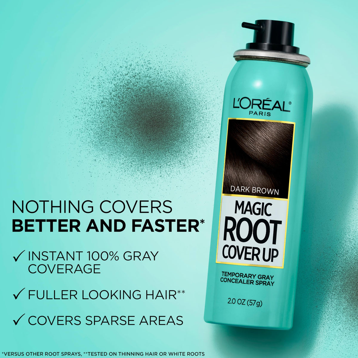 L'Oreal Paris Magic Root Gray Hair Cover Up, Medium Brown, 2 oz, 2 Count