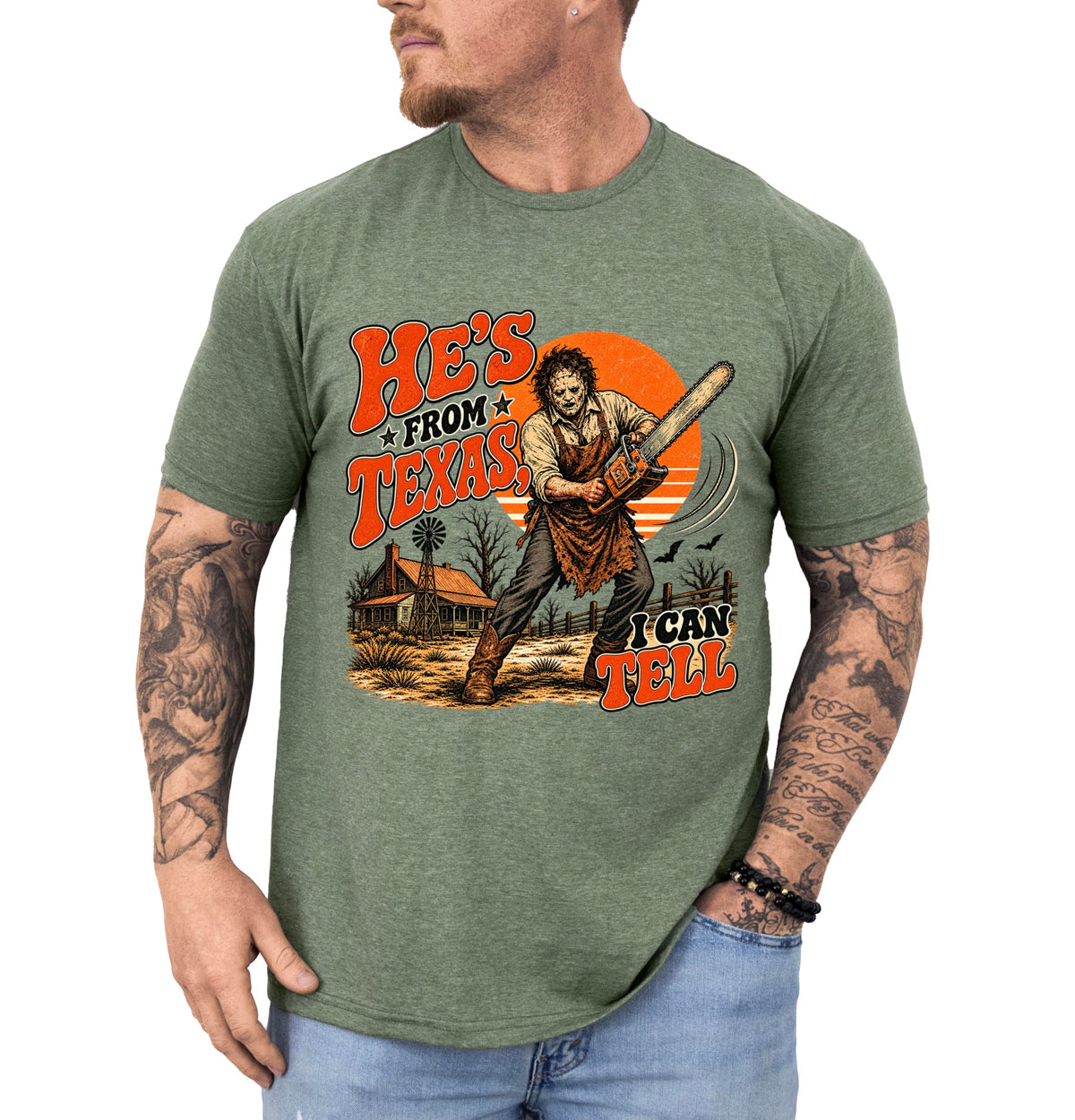 He’s from Texas I Can Tell Shirt, Retro Texas Chainsaw Horror Tee, Slasher Halloween T-Shirt