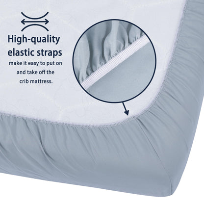 GUNTAIL Baby Crib Sheets for Boys Girls, 2 Pack Fitted Crib Sheet for Standard Crib and Toddler Mattress, Soft Microfiber Baby Sheet 52x28x8in. (Love & Pink)