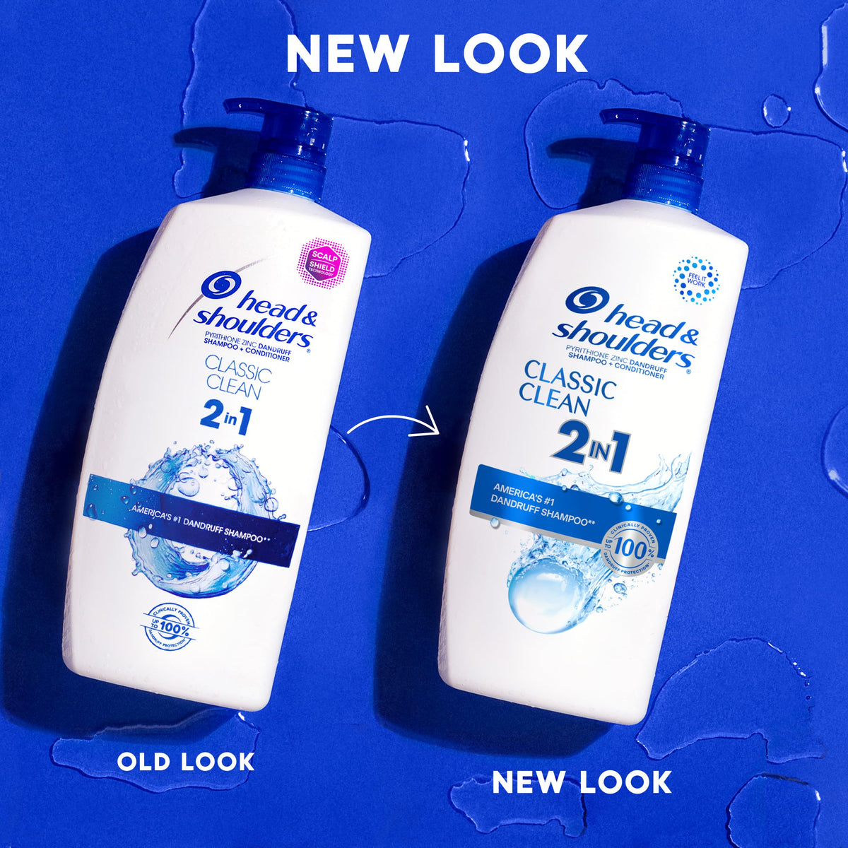 Head and Shoulders Classic Clean Anti-Dandruff 2 in 1 Paraben Free Shampoo and Conditioner, 32.1 fl oz