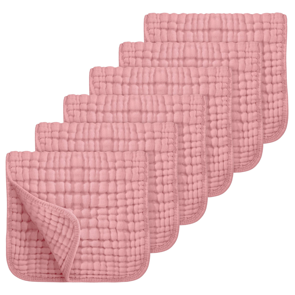 Looxii Muslin Baby Burp Cloths, Absorbent Brup Rags 6 Pack Set for Baby