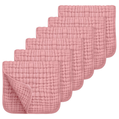 Looxii Muslin Baby Burp Cloths, Absorbent Brup Rags 6 Pack Set for Baby