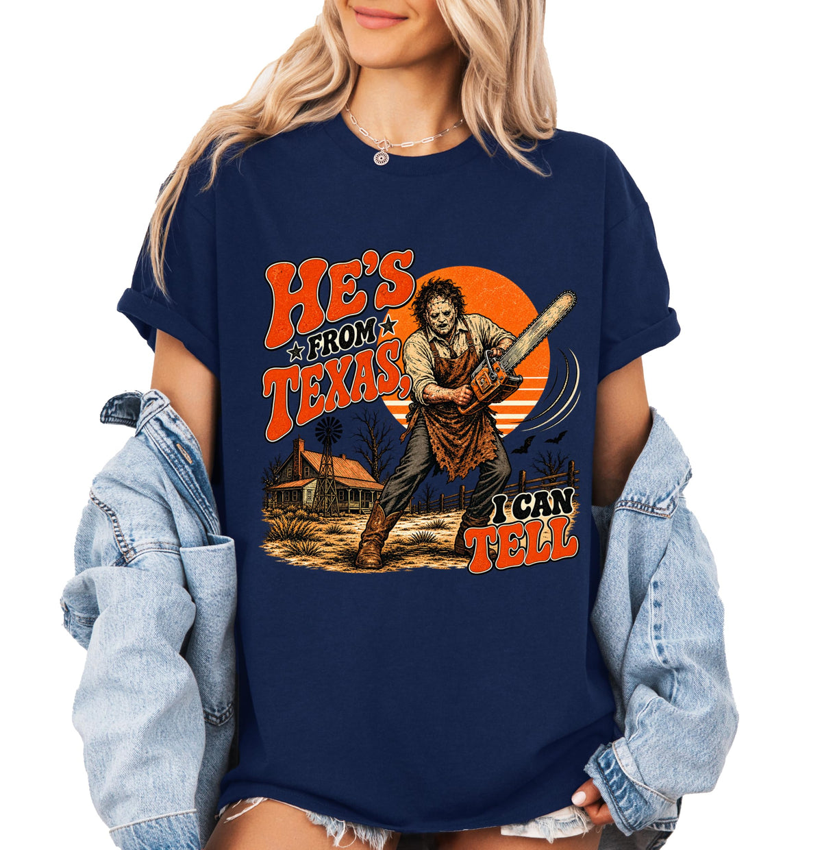 He’s from Texas I Can Tell Shirt, Retro Texas Chainsaw Horror Tee, Slasher Halloween T-Shirt