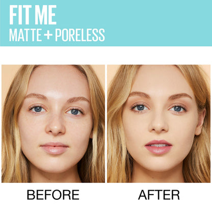 Maybelline Fit Me Matte + Poreless Liquid Oil-Free Foundation Makeup, Sun Beige, 1 Count (Packaging May Vary)