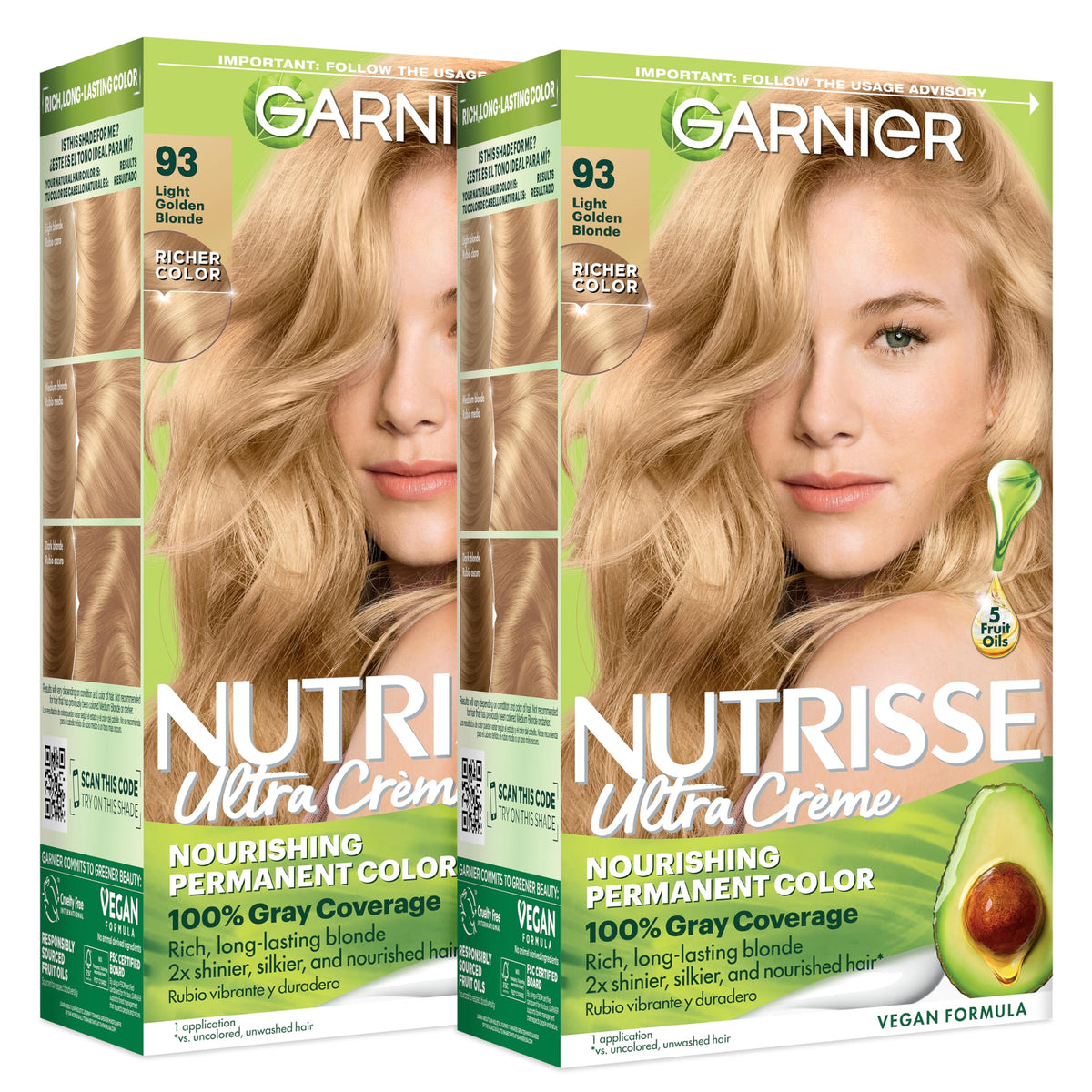 Garnier Nutrisse Ultra Crème Hair Color, 33 Darkest Golden Brown, 1 Count
