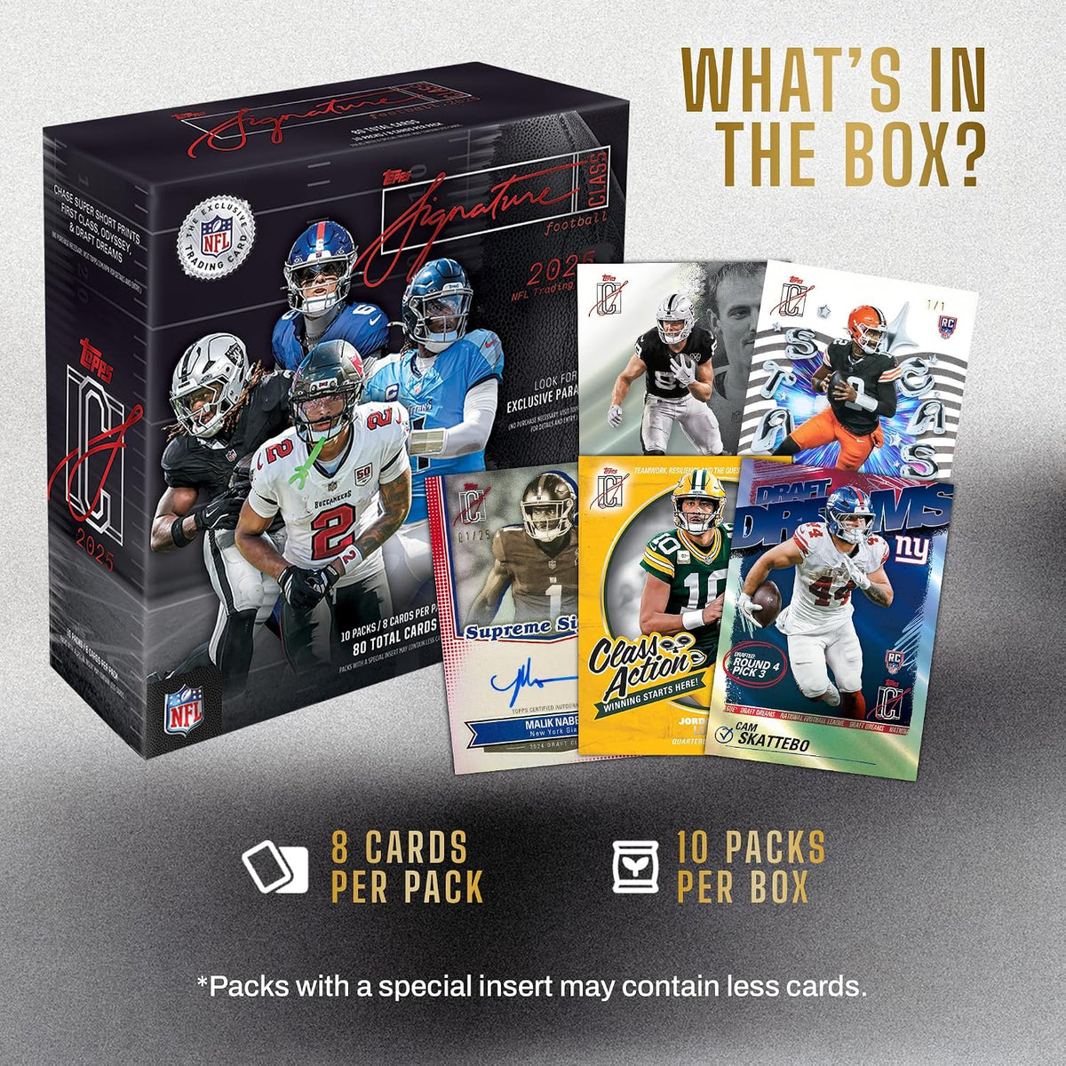 2025 Topps NFL Signature Class Football - Factory Sealed - Mega Box