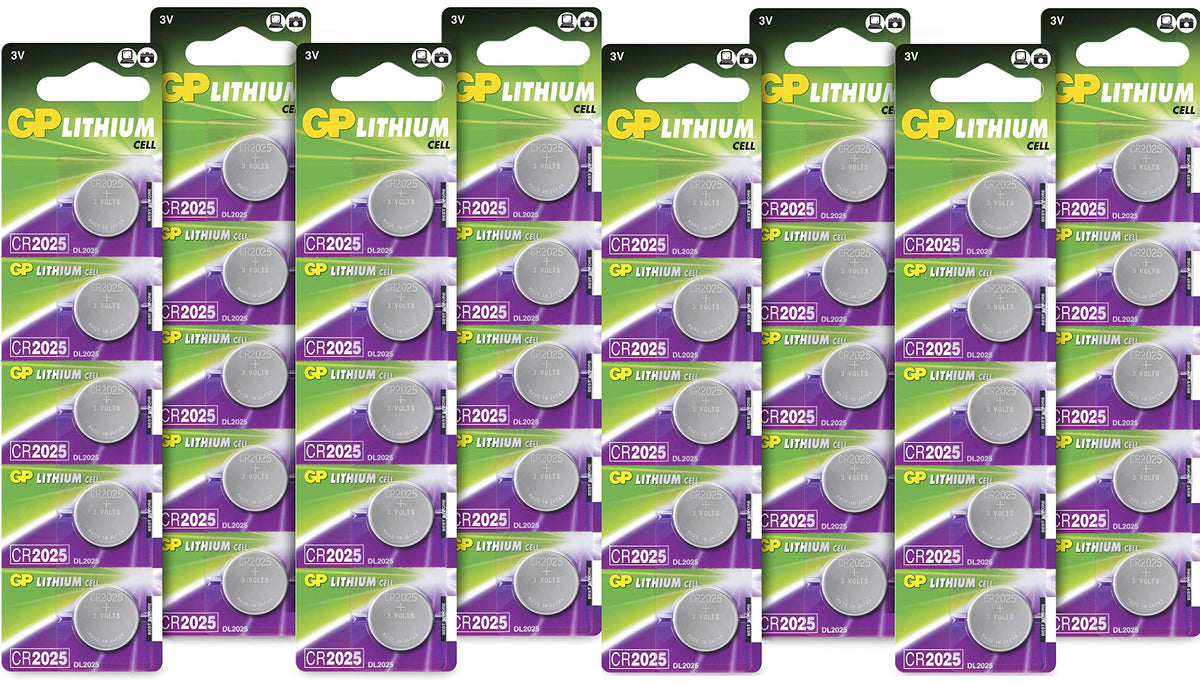 GP CR2025 3V Lithium Coin Cell Batteries – Pack of 10, Car Key Fob