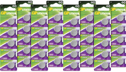 GP CR2025 3V Lithium Coin Cell Batteries – Pack of 10, Car Key Fob