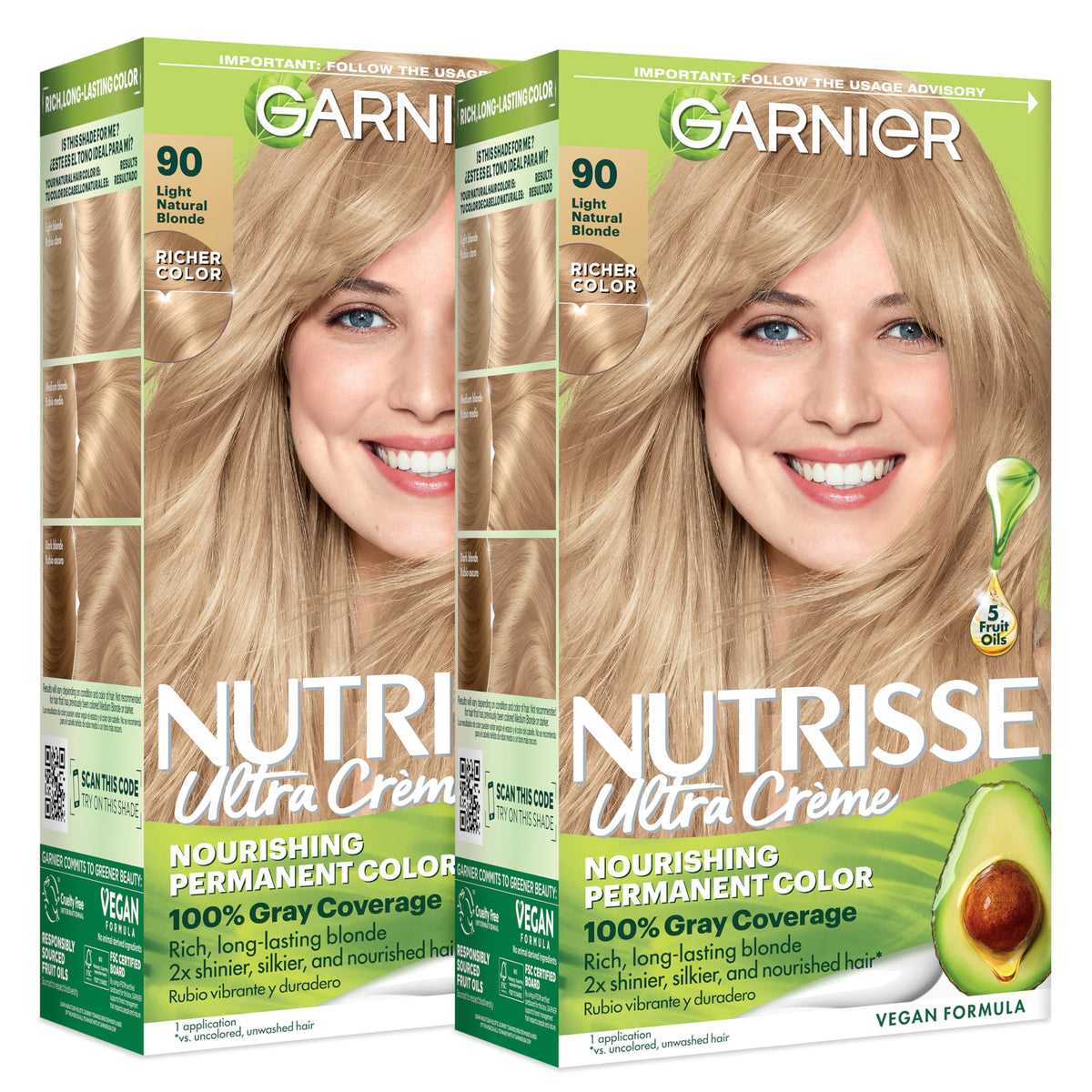 Garnier Nutrisse Ultra Crème Hair Color, 33 Darkest Golden Brown, 1 Count