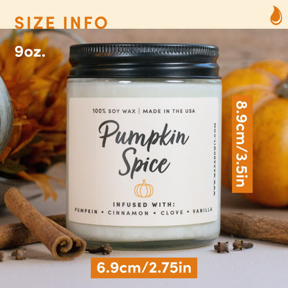 Wax & Wit Fall Candles for Home Scented – Apple, Cinnamon, Clove, Orange – Perfect Home Décor Gifts for Autumn, Holiday, Christmas, Winter - 9oz, Soy Wax, 50 Hour Burn