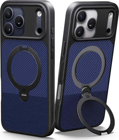 CASEKOO Marine Blue for iPhone 17 Pro Max Case with Spin Magnetic Stand