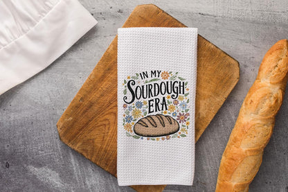 Sourdough Kitchen Towels | Floral Sourdough Era Dish Towel | Waffle Weave | Bread Lover Gift | Housewarming Gift