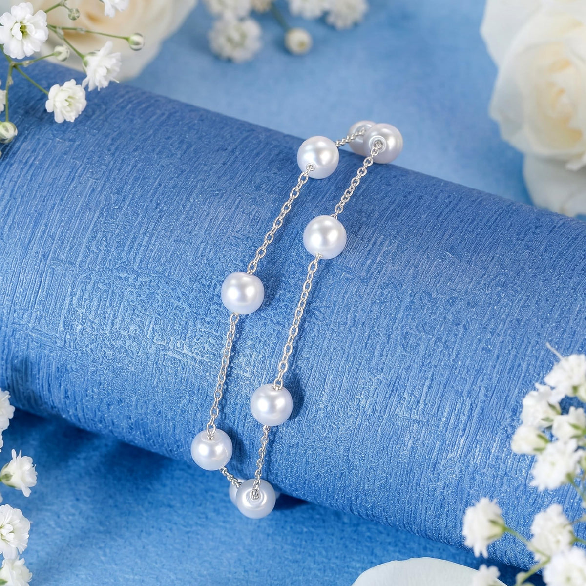 Pearl Bracelets for Women and Girls, Dainty Bracelet Wedding Pearl Jewelry