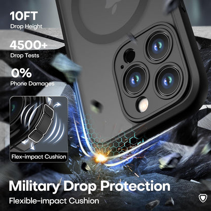 ImpactStrong Magnetic Guard Designed for iPhone 17 Air Case [Camera Protection] [Military Grade Drop Tested] [Compatible with MagSafe] Slim Translucent Matte Phone Case (6.6") - Navy Blue