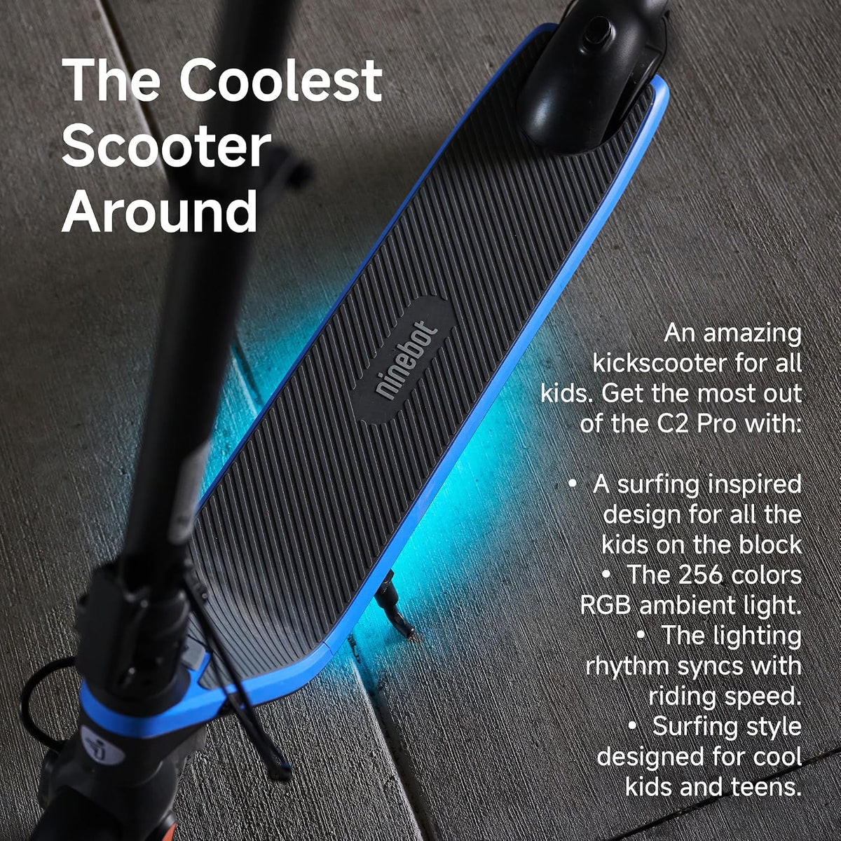 Segway C2 Pro /C2 Go / C2 Lite Kids Electric Scooter, Lightweight Design, UL Certified